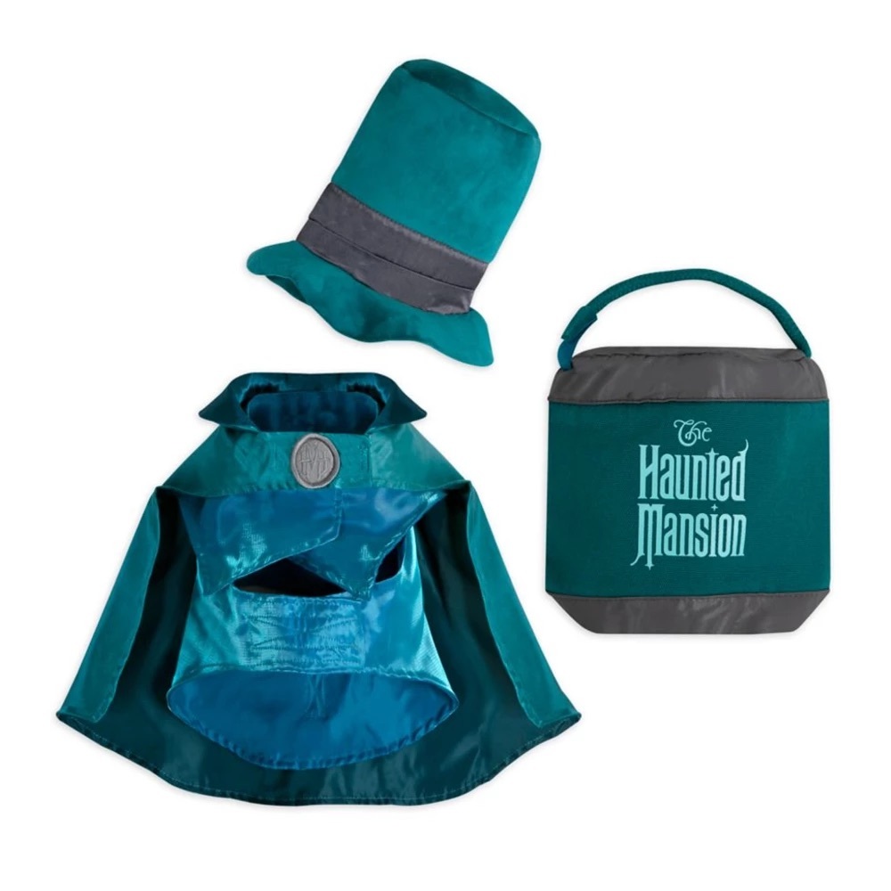 NWT Disney Tails Hatbox Ghost Pet Costume and Toy Set, The Haunted Mansion